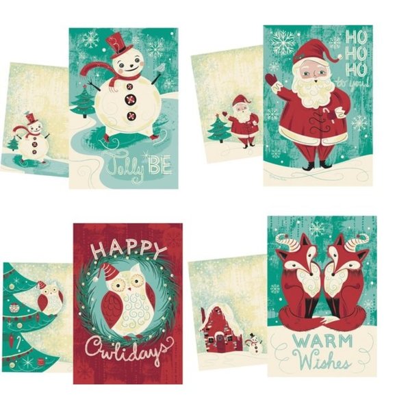 Johanna Parker Greeting Card Set - Christmas - Set of 8 Cards - Retired Hard to - Picture 1 of 3